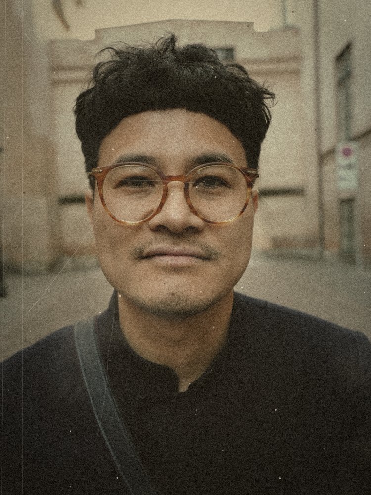 Portrait of Minh “Pressure Cooker” Le-Shingara, drums / cook pots